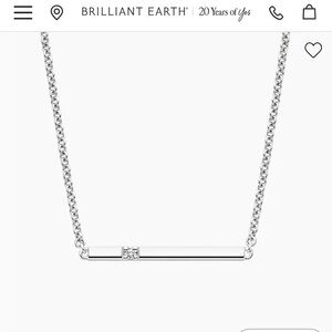 Brilliant Earth diamond bar pendant necklace